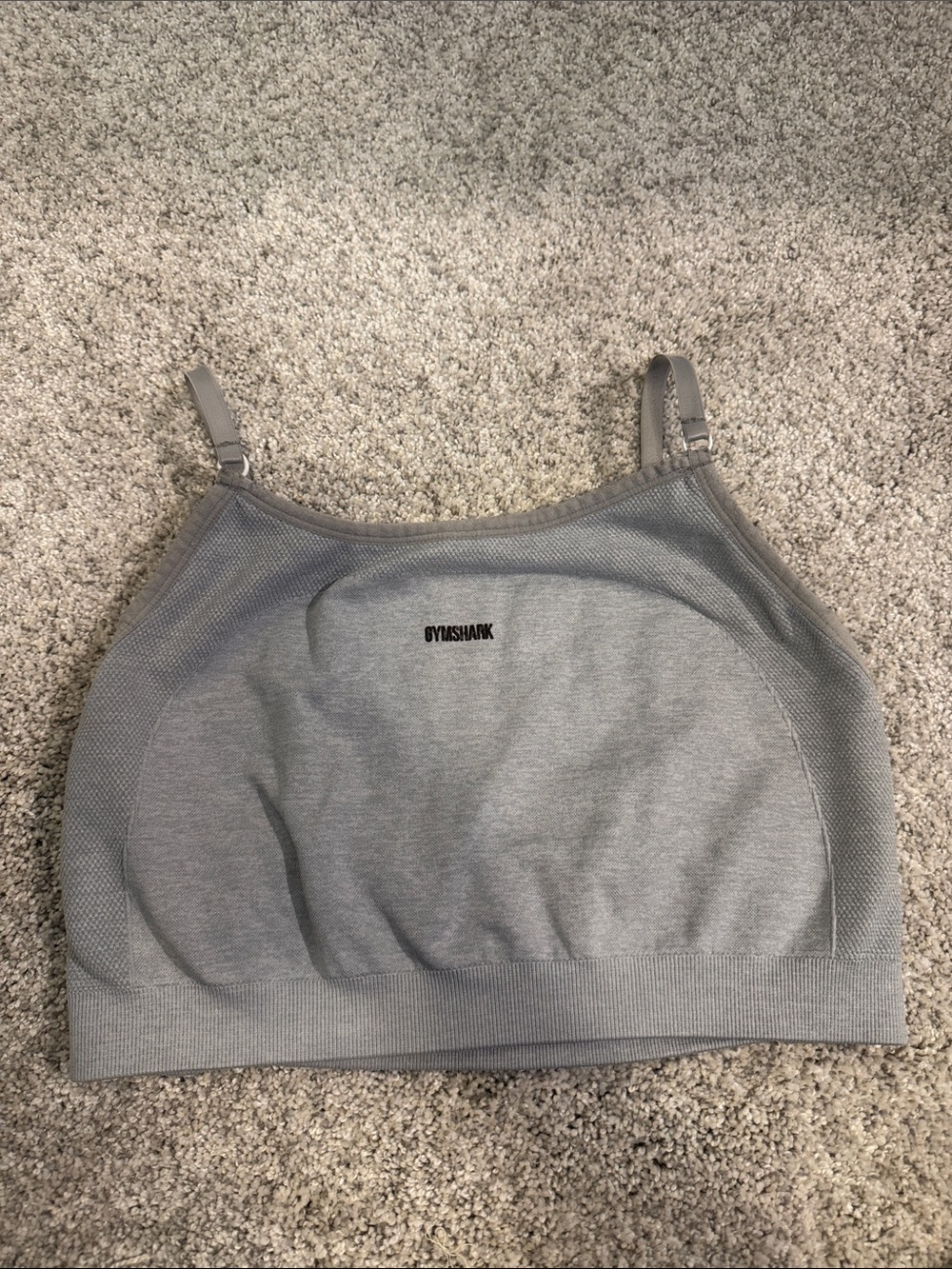 Gymshark Gray Seamless Crop Sports Bra